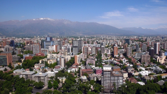 Santiago de Chile as seen from the offices of Elemental.