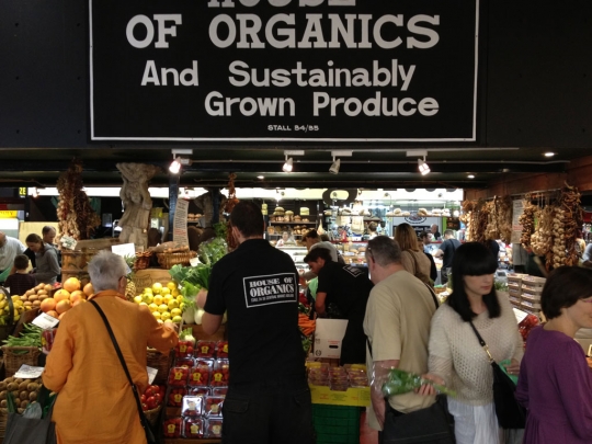 Adelaide's excellent Central Market indicates the value of local, organic everyday food.